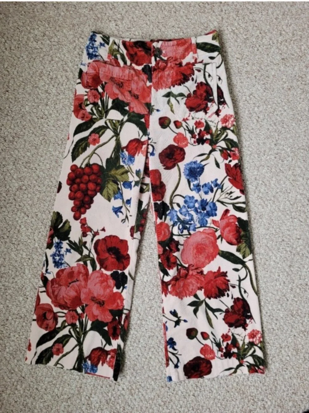 Anthropologie Maeve The Colette Dobby Jacquard Velvet Pants size 29 - Picture 4 of 8